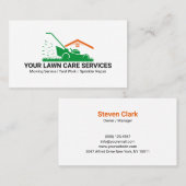 Green Lawn Mower Landscaping Service 名刺 (正面/裏面)