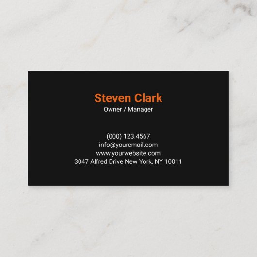 Green Lawn Mower Landscaping Service 名刺 (裏面)