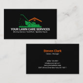 Green Lawn Mower Landscaping Service 名刺 (正面/裏面)