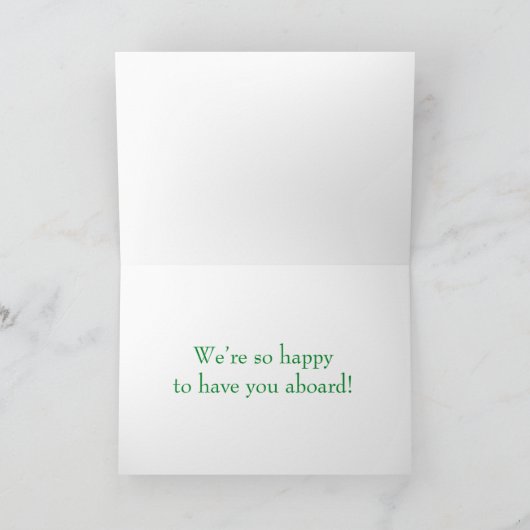 Green Leafチームへようこそ新入社員 カード (内部)