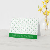 Green Leafチームへようこそ新入社員 カード (黄色い花)