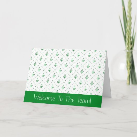 Green Leafチームへようこそ新入社員 カード (正面)