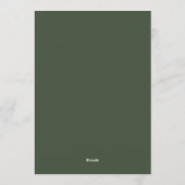 Green leaf Aesthetic elegant birthday 招待状 (裏面)