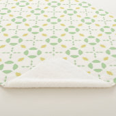 Green leaf and yellow hive tile pattern シェルパブランケット (3/4)