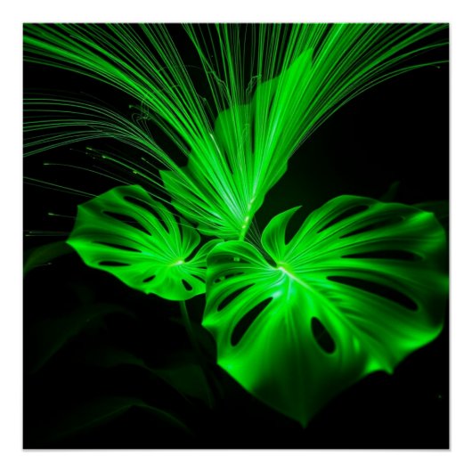 green leaf art ポスター (正面)