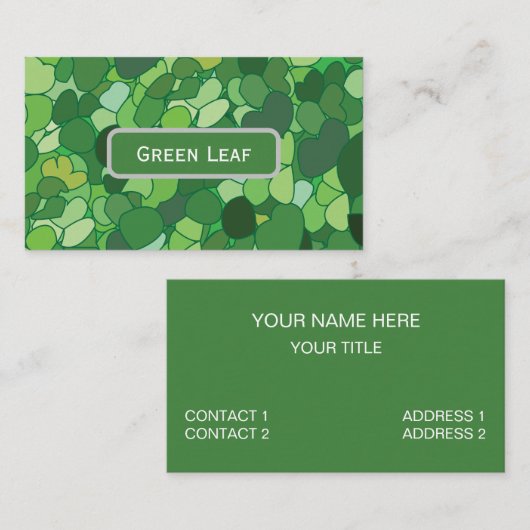 Green Leaf Botanical 名刺 (正面/裏面)