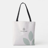 Green Leaf Counselor Behavioral Health Logo トートバッグ (裏面)