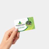 Green Leaf Lawn Care Logo Landscaping バッジ (手持ち)