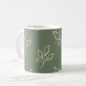 Green Leaf Mug | Coffee Mug コーヒーマグカップ (正面左)