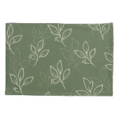 Green Leaf Pillowcase Set 枕カバー (裏面-左)
