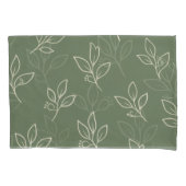 Green Leaf Pillowcase Set 枕カバー (正面左)