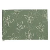 Green Leaf Pillowcase Set 枕カバー (正面右)