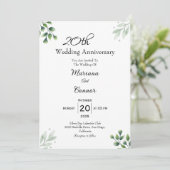 Green Leaf' Standard 20th Wedding Anniversary  招待状 (スタンド正面)