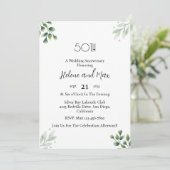 Green Leaf' Standard 50th Wedding Anniversary  招待状 (スタンド正面)