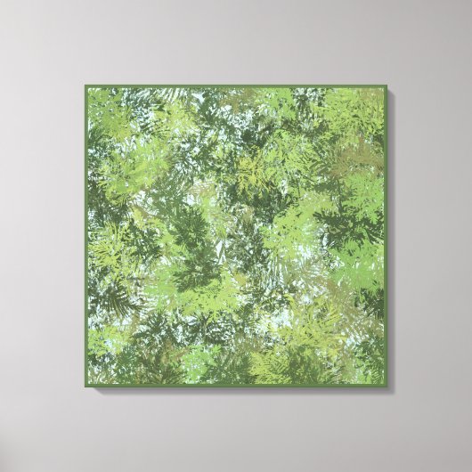 Green Leaf Trees With Blue Sky Peaking Through Art キャンバスプリント (正面)