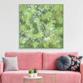 Green Leaf Trees With Blue Sky Peaking Through Art キャンバスプリント (インサイチュ (リビング))