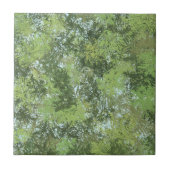 Green Leaf Trees With Blue Sky Peaking Through Art タイル (正面)