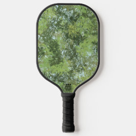 Green Leaf Trees With Blue Sky Peaking Through Art ピックルボールラケット