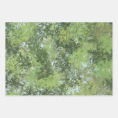 Green Leaf Trees With Blue Sky Peaking Through Art ラッピングペーパーシート (正面)