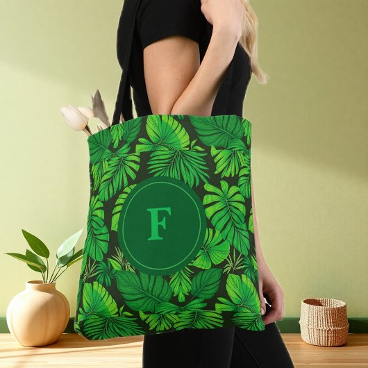 Green Leaf Trendy Bag for Women  トートバッグ