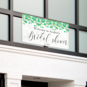 Green Leafy Bridal Shower Banner 横断幕 (ビルの外側)