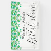 Green Leafy Bridal Shower Banner 横断幕 (縦)