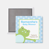 Green Leap Frog Favor Magnet (Blue/Green) マグネット (正面/裏面)