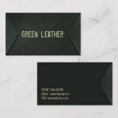 green leather 名刺 (正面/裏面)