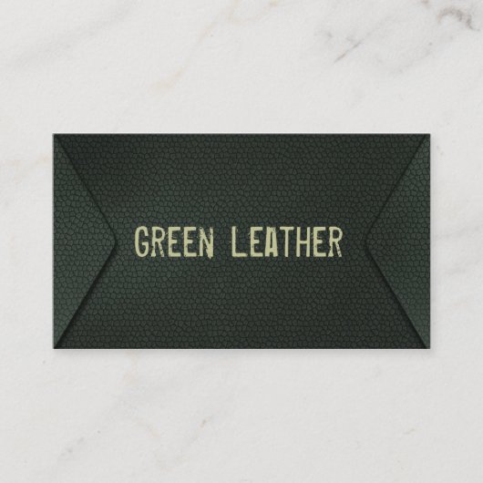 green leather 名刺 (正面)