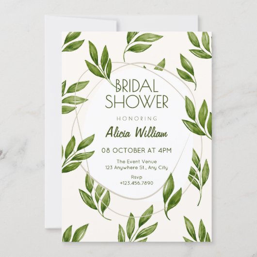 Green Leaves  招待状 (正面)