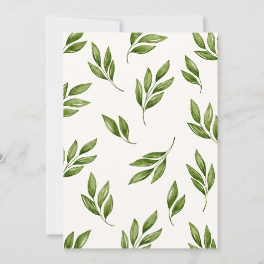 Green Leaves  招待状 (裏面)