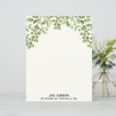 Green Leaves and Berries Stationery Paper (スタンド正面)