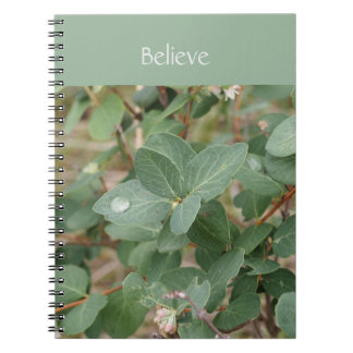 Green Leaves Believe Spiral Photo Notebook ノートブック