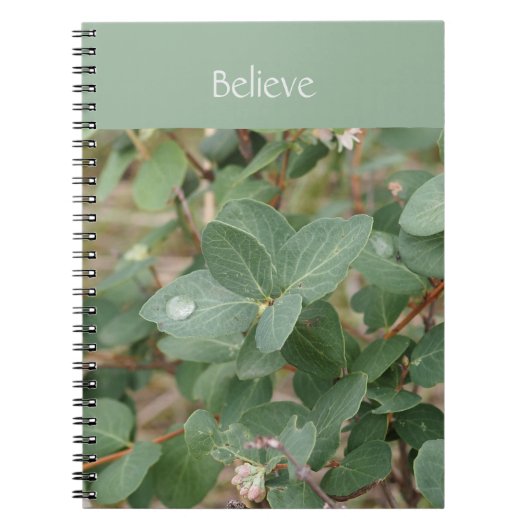 Green Leaves Believe Spiral Photo Notebook ノートブック (正面)