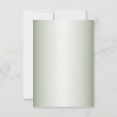 Green Leaves Black Olive Elegant Wedding セーブザデート (裏面)