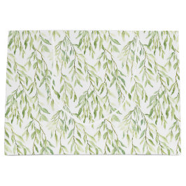 Green Leaves Bridal Shower ラージペーパーバッグ