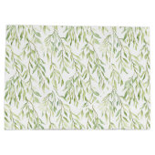 Green Leaves Bridal Shower ラージペーパーバッグ (裏面)