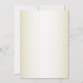 Green Leaves Flower Golden Bridal Shower Party 招待状 (裏面)