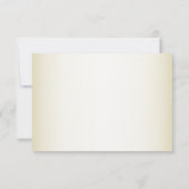 Green Leaves Flower Golden Frame Modern Wedding 出欠カード (裏面)