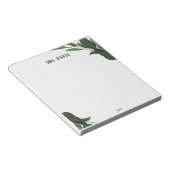Green Leaves Minimalist Teacher Notepad ノートパッド (アングル)