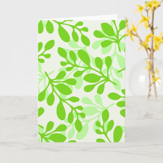 Green Leaves Nature カード (黄色い花)