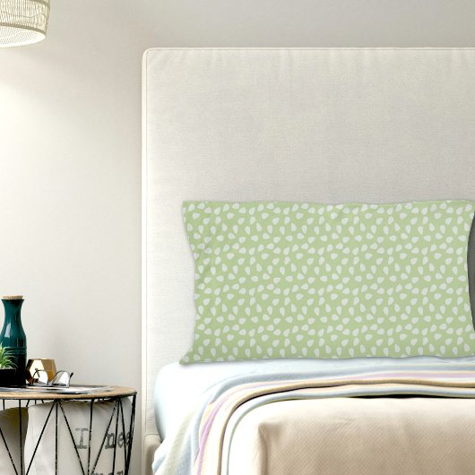 Green Leaves Pattern Pillowcase 枕カバー