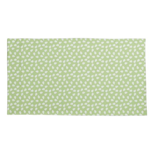 Green Leaves Pattern Pillowcase 枕カバー (裏面)