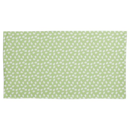 Green Leaves Pattern Pillowcase 枕カバー (正面)