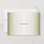 Green Leaves Pink Floral Gold Geometric Wedding Th サンキューカード (裏面)