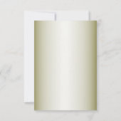 Green Leaves Pink Floral Golden Geometric Wedding セーブザデート (裏面)