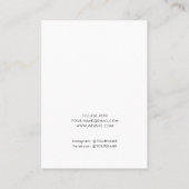 Green Leaves White Jewelry Earrings Display Card 名刺 (裏面)