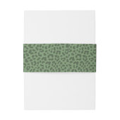 Green leopard printモノグラムイニシャル結婚ズ 招待状ベリーバンド (裏面例)
