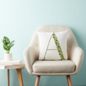 Green Letter A Pillow – Minimal Green MonogramHome クッション (椅子)