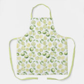 Green Limes Leaves Fruit エプロン (正面)